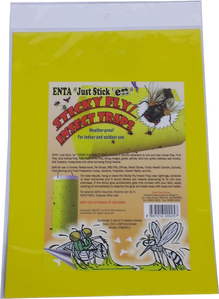 ENTA JUST STICK EN INSECT STICKY FLY TRAPS (NON TOXIC), Insect & Pest  Control Products