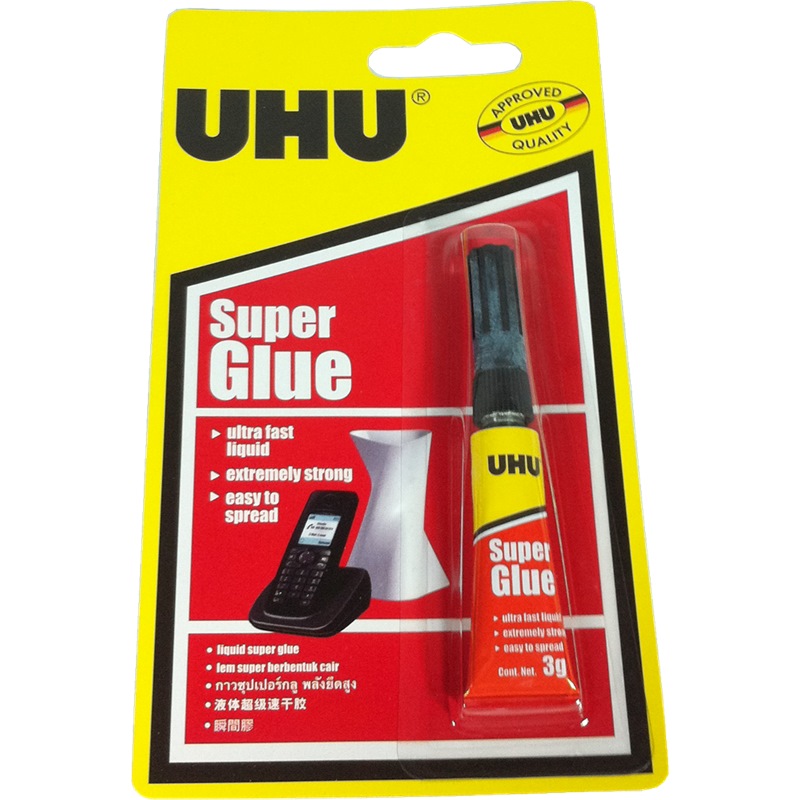 UHU SUPER GLUE LIQUID 3G UH37620 Adhesives & Glues Horme Singapore