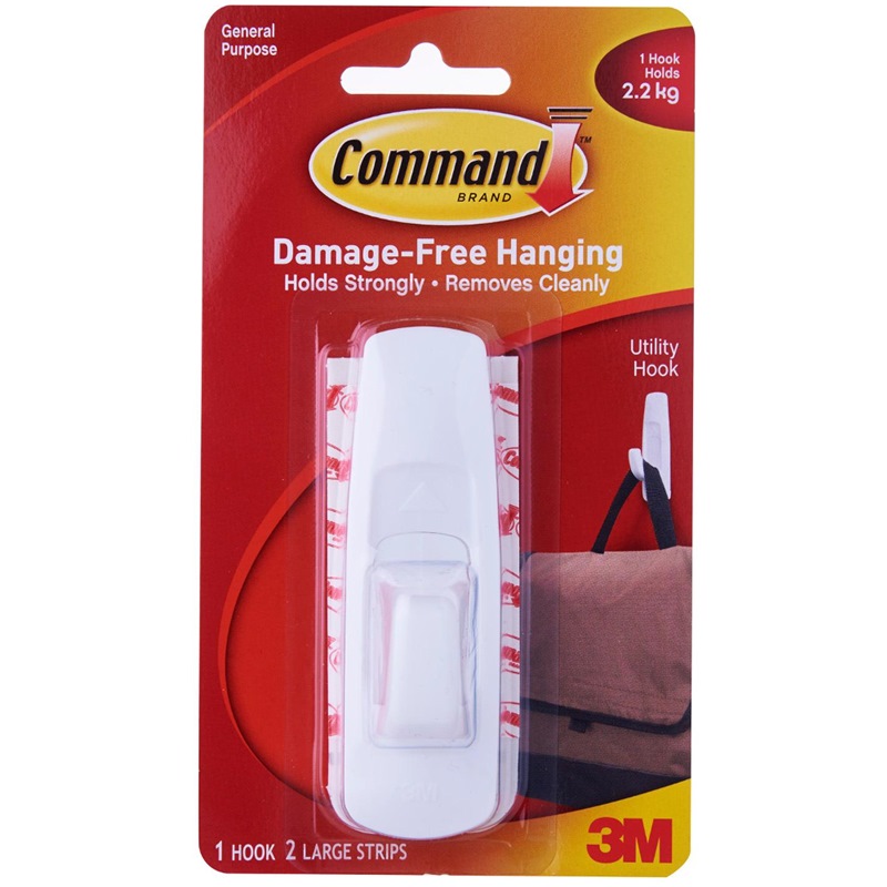 3M COMMAND LARGE HOOKS - 17003ANZ, Home & Office Supplies