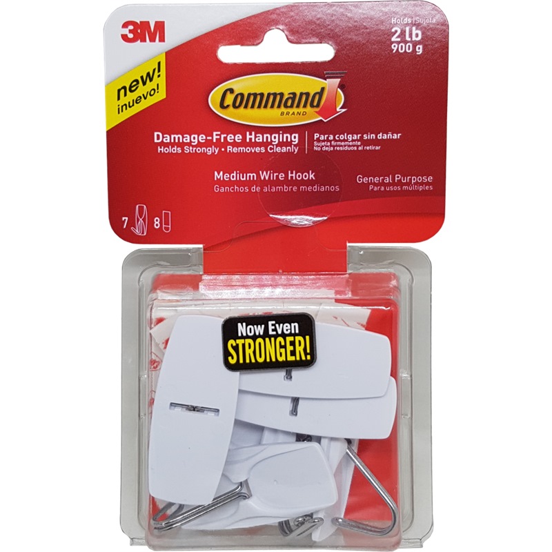 3M COMMAND MEDIUM WIRE HOOKS (VALUE PACK) - 17065VPES