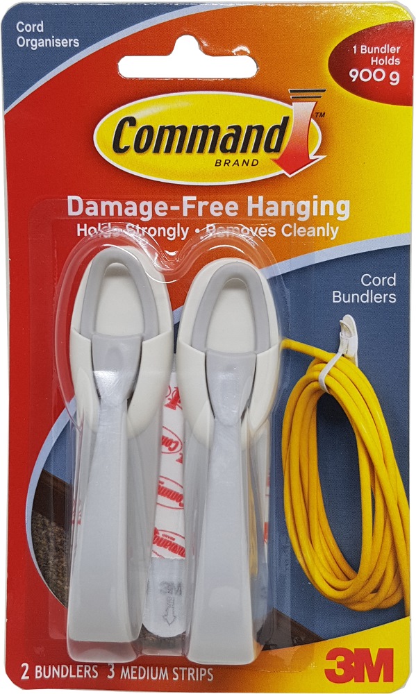 Command 17303CLR Scotch Cord Organization, Clear Strips, Large
