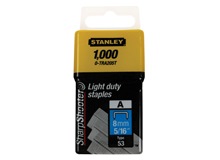 Stanley 5/16 in Light Duty 1/2-Gauge Galvanized Steel Staples (1,000 per Box) TRA205T - The Home Depot