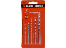BLACK AND DECKER 5PC HSS DRILL BIT SET [4,5,6,8,10MM] A8030G, Drilling &  Fastening Acc