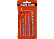 BLACK AND DECKER 5PC HSS DRILL BIT SET [4,5,6,8,10MM] A8030G