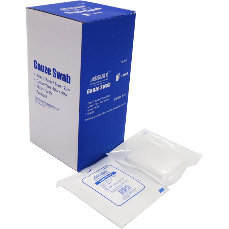 Assure Gauze Swab Sterile 12plyx5spkt 30pktbox Medical Supplies Horme Singapore 3261