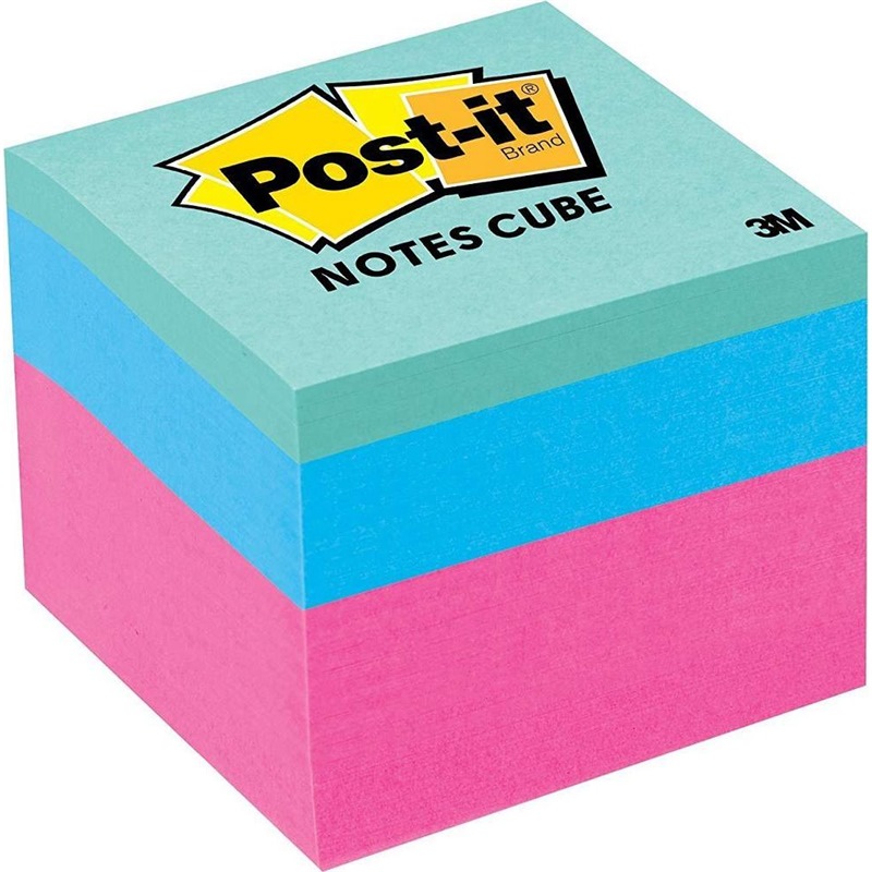 3M POSTIT NEON COLOUR CUBE 2"X2" (400SHT) 2051FLT Office Paper