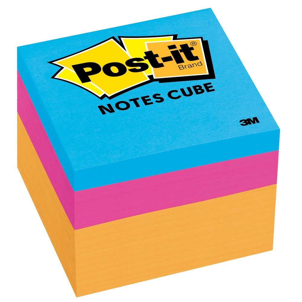3M POSTIT ULTRA COLOUR NOTES CUBE 2"X2" (400SHT) 2051N Office Paper