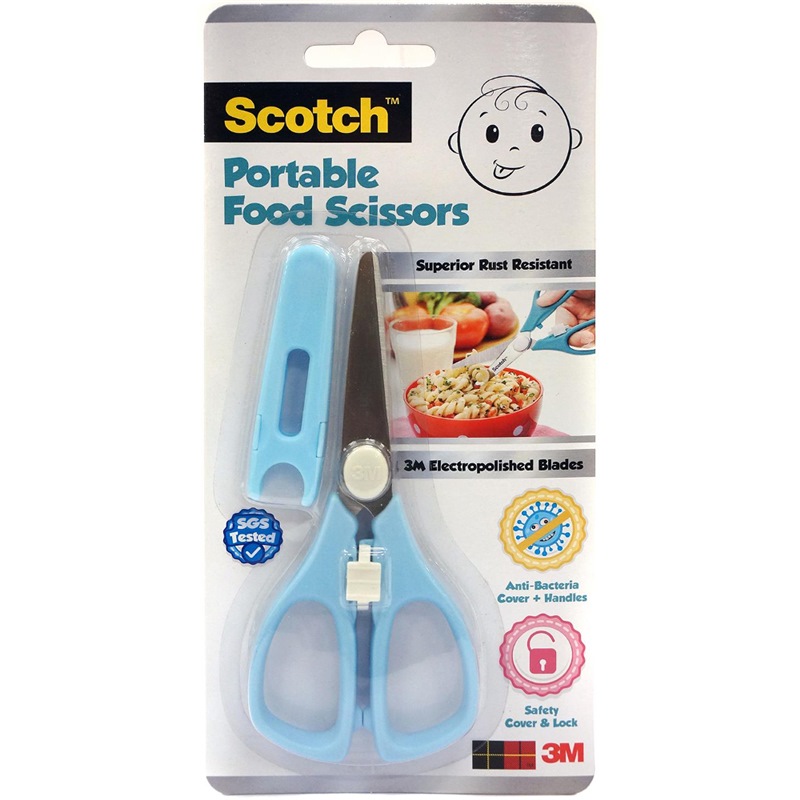 3M SCOTCH PORTABLE FOOD SCISSORS ANTIBACTERIAL (BLUE) PSABB Kitchen Accessories Horme