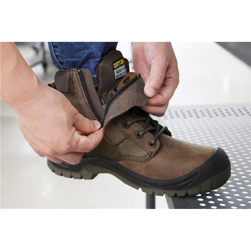 SAFETY JOGGER SHOE RUSH (WITH ZIPPER), BROWN [S3 SRC] | Safety Shoes ...