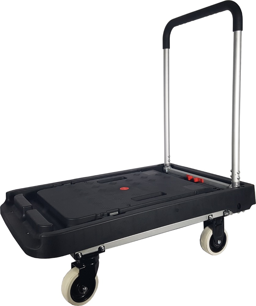 CRYSTAR FULL FOLDABLE PLATFORM TROLLEY, BLACK CT200 200KG Trolleys