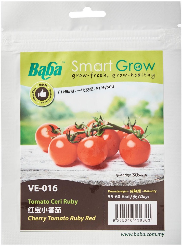 BABA HYBRID CHERRY TOMATO RUBY RED SEED (50 SEEDS) 8348 Plants Seeds