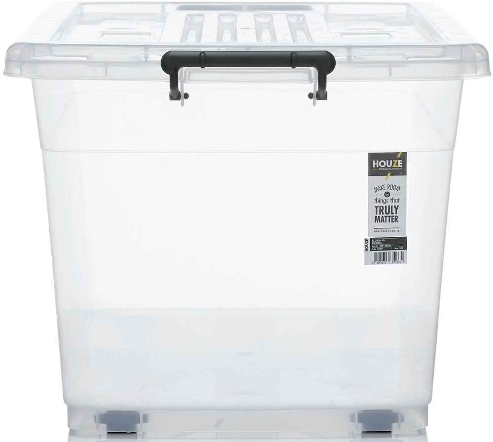 HOUZE CLEAR STORAGE BOX WITH WHEEL 95L L52.0*W70.0*H43.0CM SB1104
