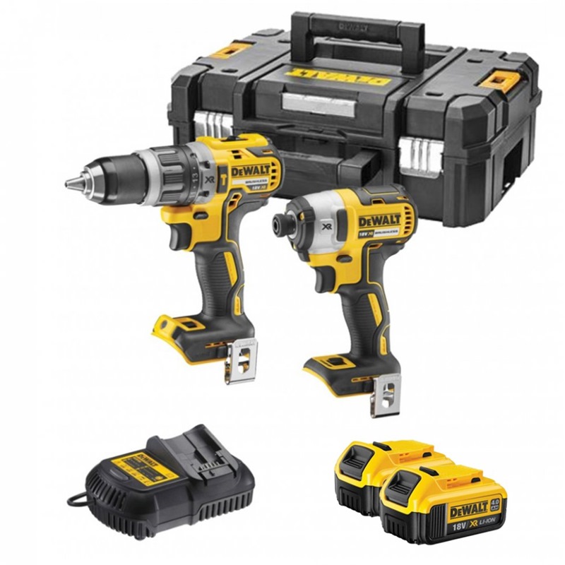 DEWALT 18V 2X4.0AH LI-ION DRILL DRIVER + IMPACT DRIVER COMBO KIT ...