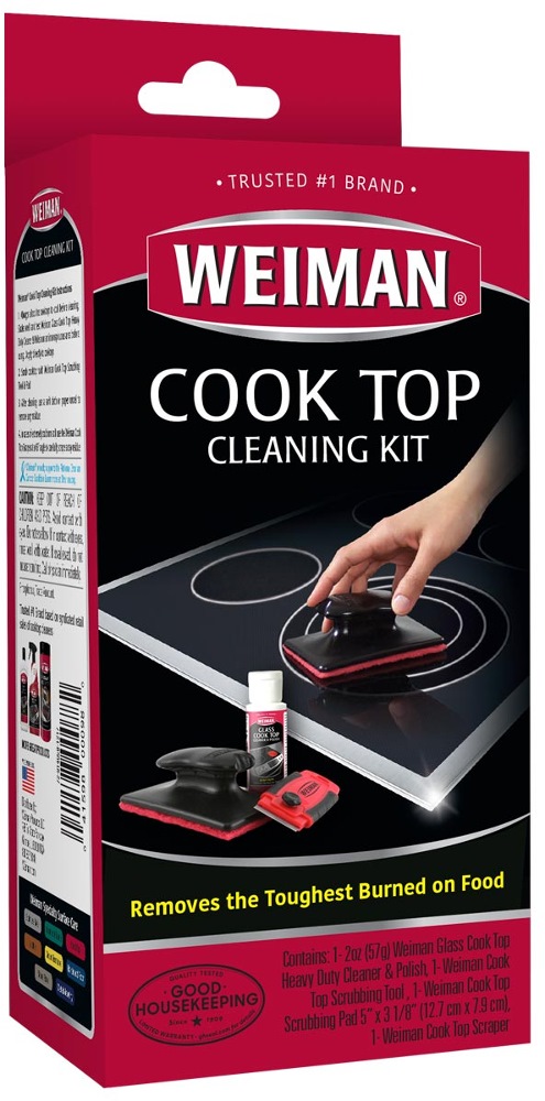 Weiman Complete Cook Top Cleaning Kit - Cook Top Cleaner and Polish 2 oz,  Scrubbing Pad, Cleaning Tool, Cook Top Razor Scraper