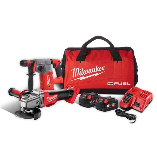 MILWAUKEE FUEL COMBO KIT M18CHX+M18CAG100XPDB, M18FPP2AD-602B 2X6.0AH ...