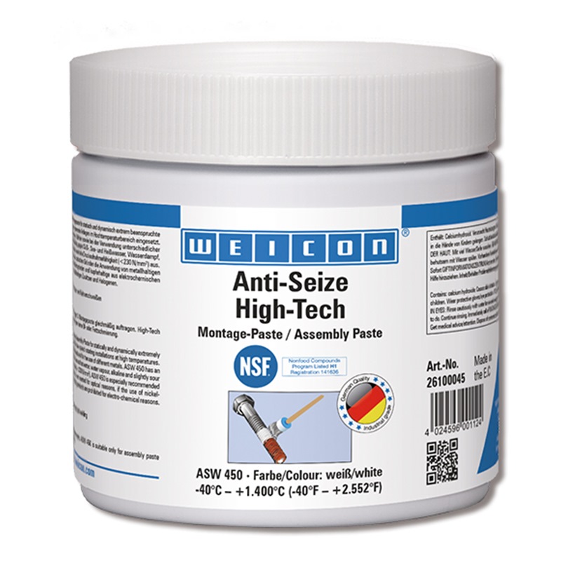 WEICON ANTI-SEIZE HIGH-TECH ASSEMBLY PASTE 450 G, Greases, Oils &  Lubricants