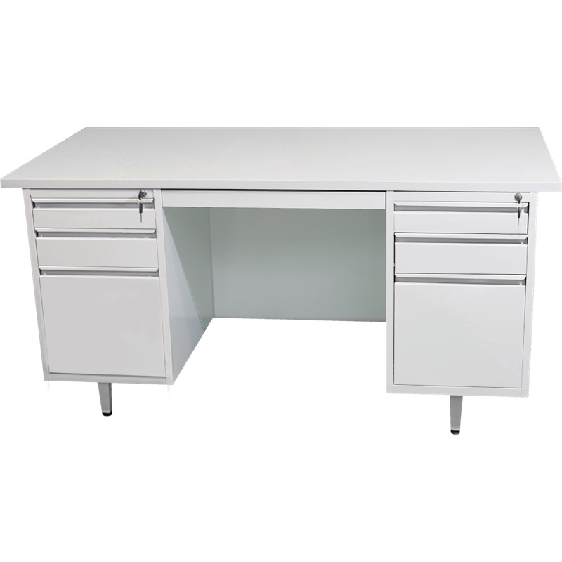 double pedestal steel desk