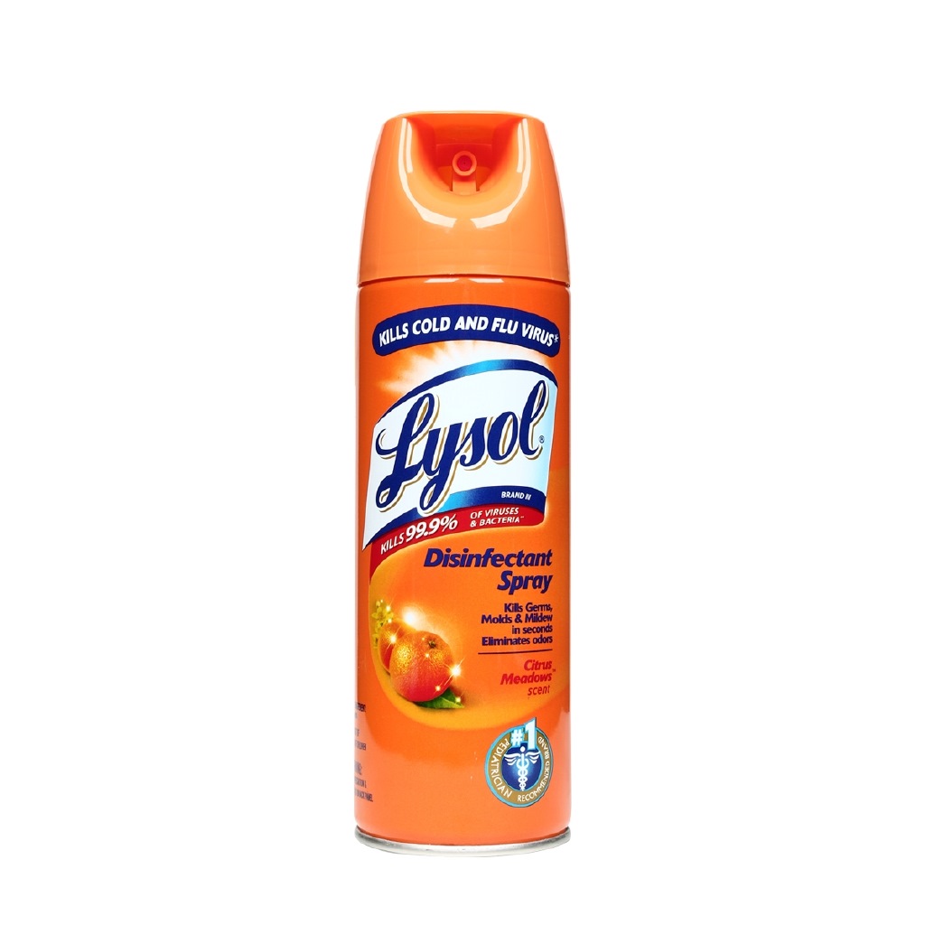 LYSOL DISINFECTANT SPRAY 340G - CITRUS MEADOWS, Air Fresheners &  Disinfectant Spray