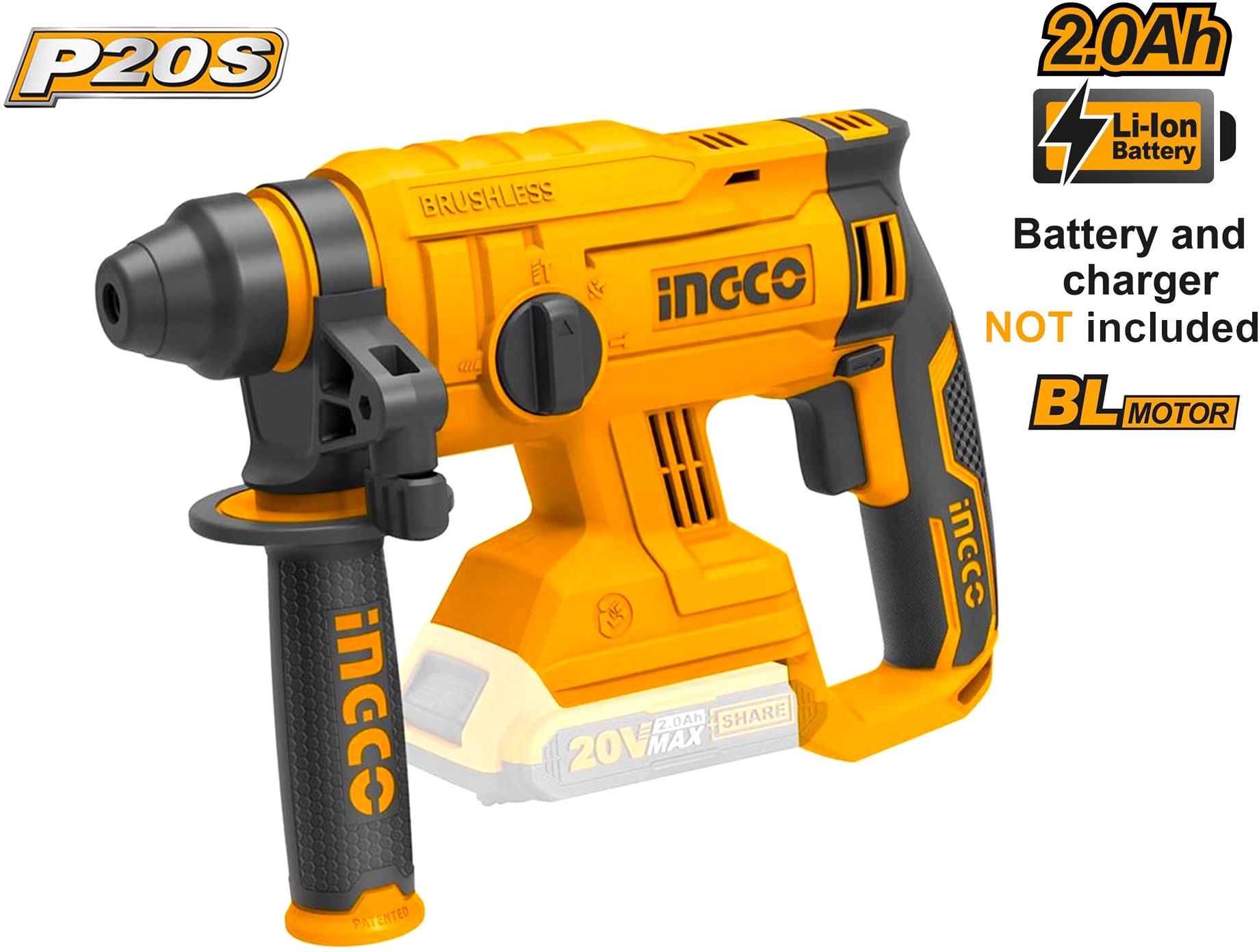 Ingco cordless rotary hammer drill new arrivals