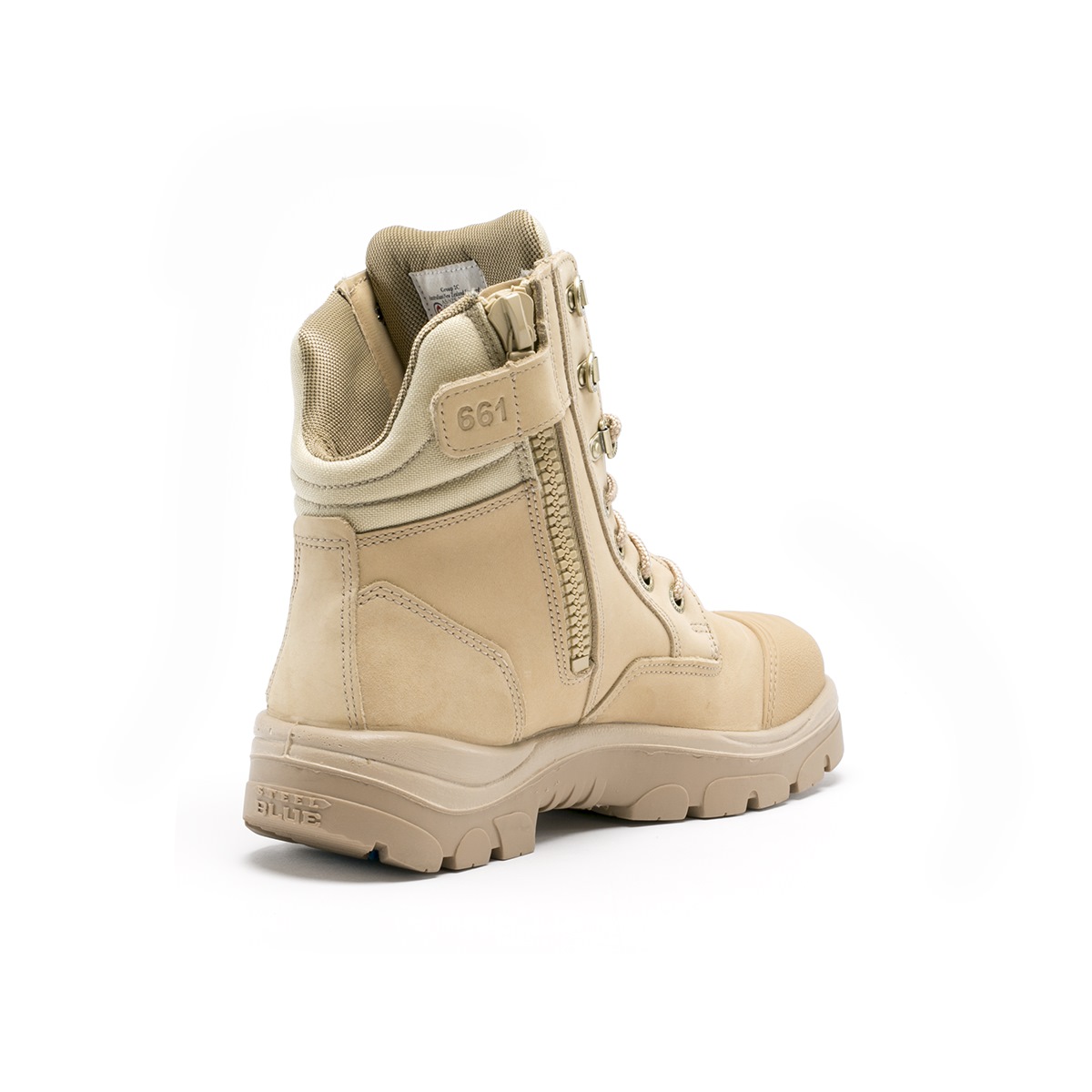 STEEL BLUE SAFETY SHOE, SOUTHERN CROSS ZIP SCUFF 312661 (SAND