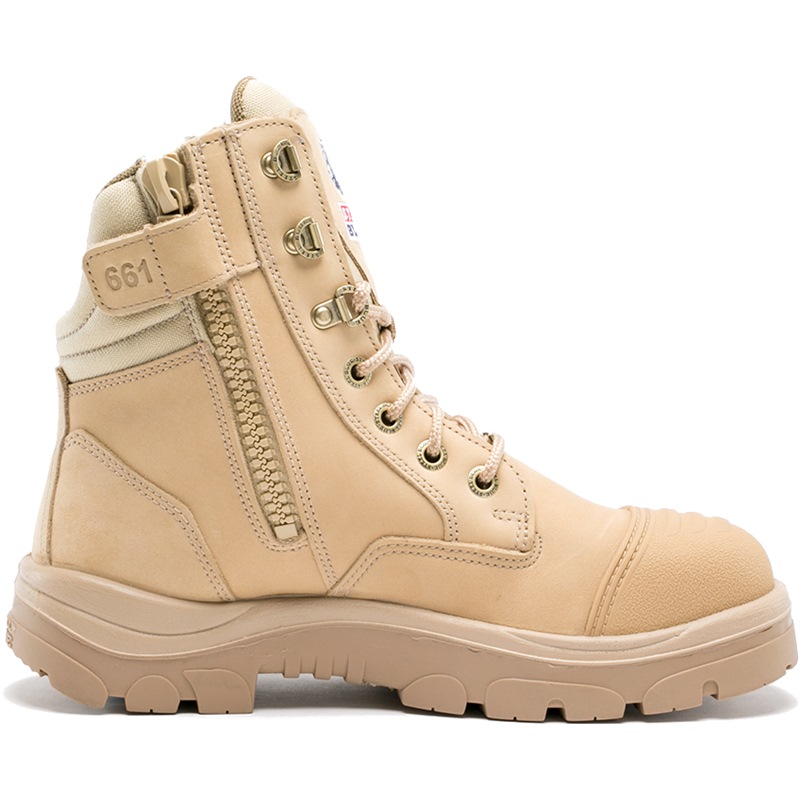 STEEL BLUE SAFETY SHOE SOUTHERN CROSS ZIP SCUFF 312661 SAND Safety Shoes Safety Boots Horme Singapore