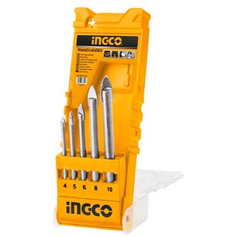 INGCO 5PCS GLASS \u0026 TILE DRILL BIT SET 4 