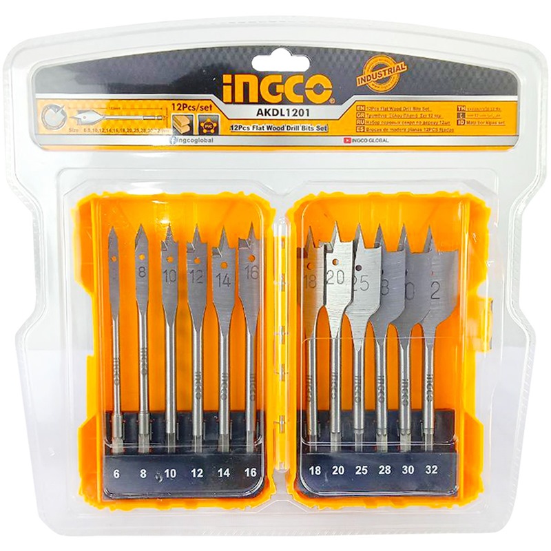 INGCO 12PCS WOOD ZIP BIT SET 6.032MM AKDL1201 Hand Tool Sets