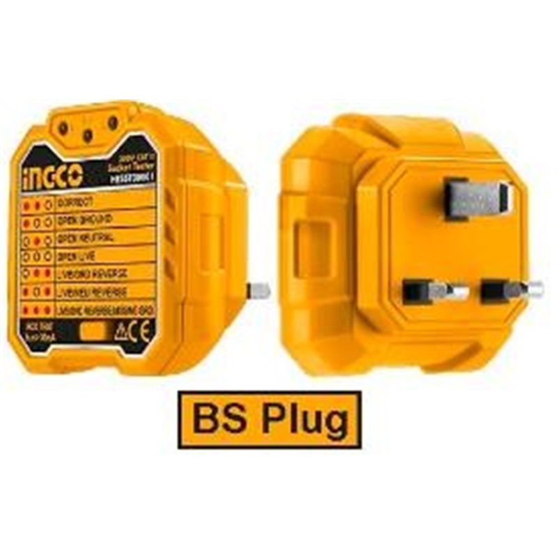 INGCO UK PLUG SOCKET TESTER HESST30001, Electrical & Electronic Tester