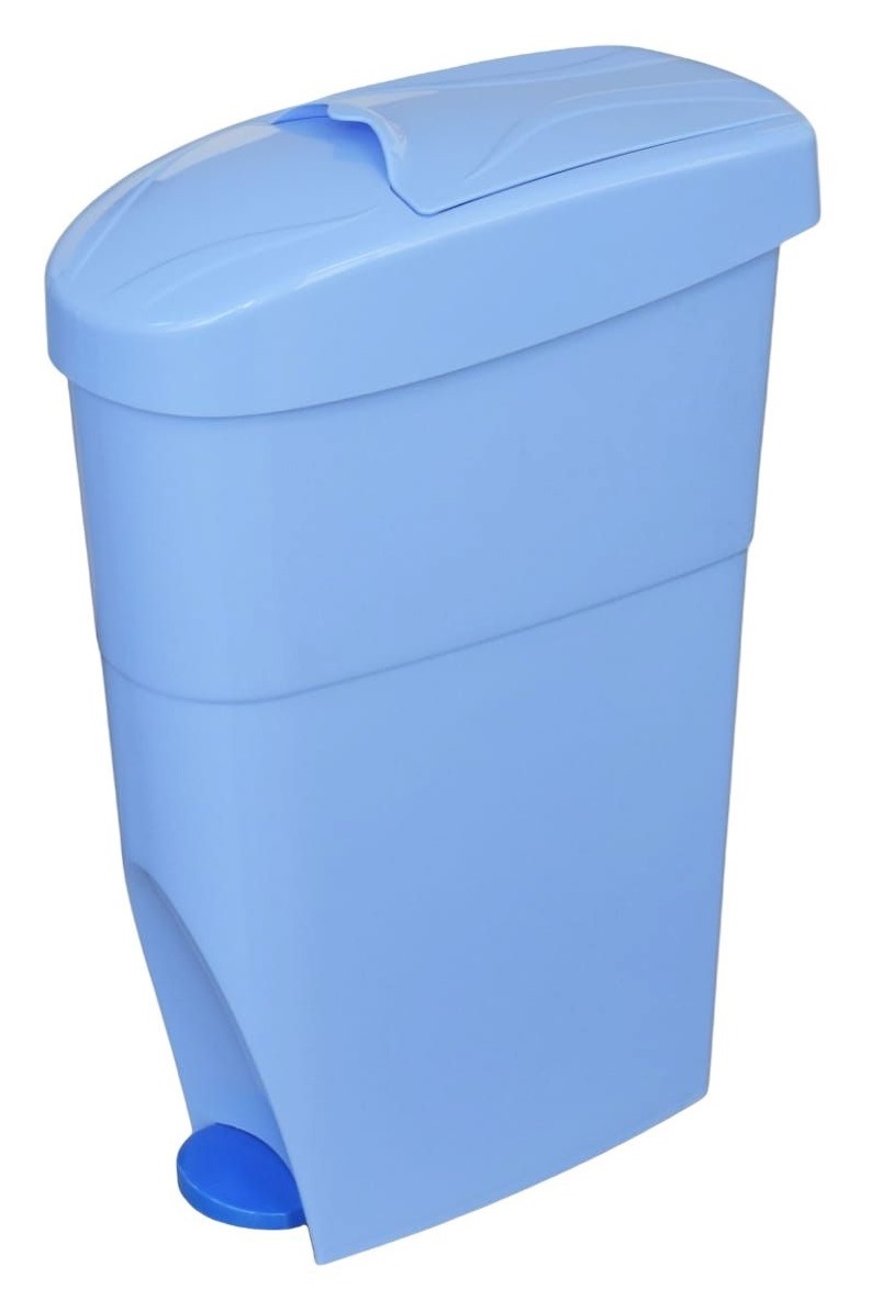 RECTANGULAR PLASTIC SANITARY BIN,FOOT PEDAL& ANTI SEE THROUGH LID SPB1802 Trash & Recycling