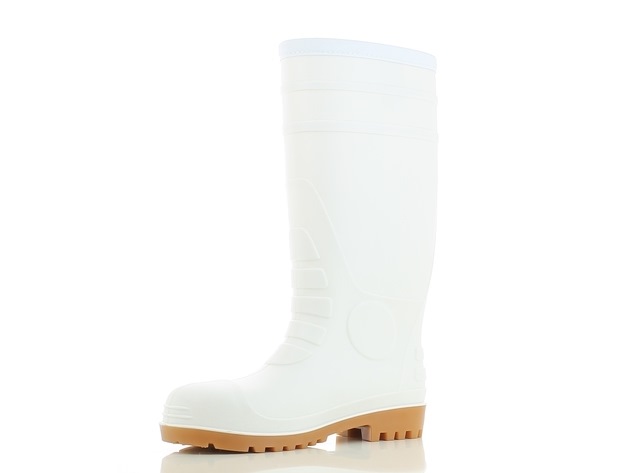 White hot sale pvc boots