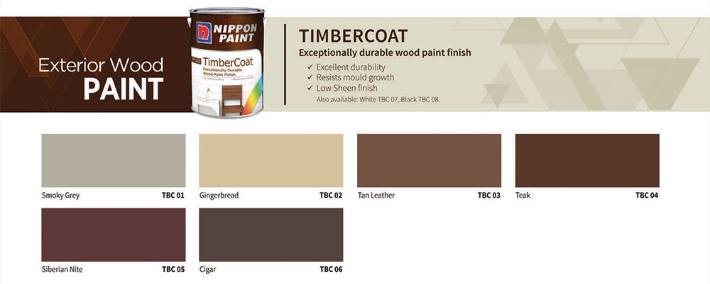 Nippon Paint Timbercoat Colour Chart