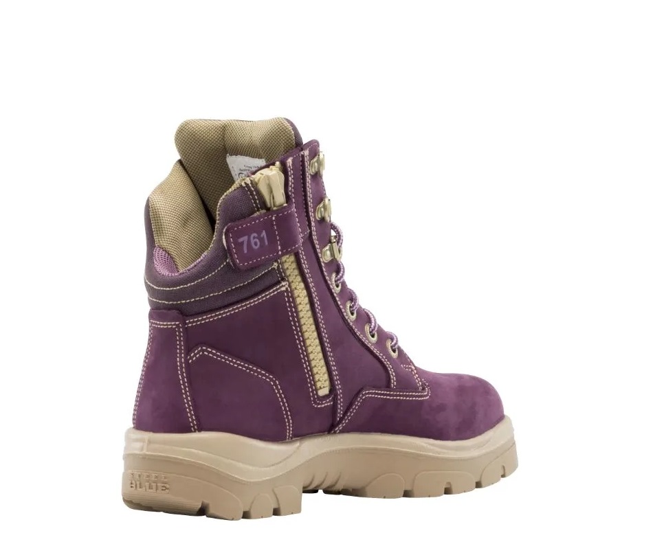 Purple steel sale cap boots