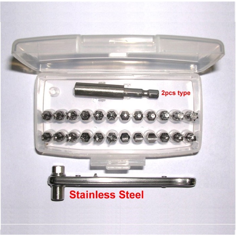 B&N MG 26PCS STAINLESS STEEL BITS SET,SS RATCHET WRENCH, BIT HOLDER Z26002S, Hand Tool Sets & Accessories Kits
