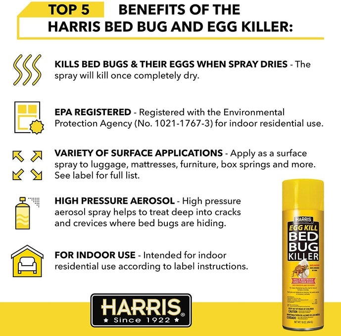 HARRIS BED BUG KILLER SPRAY 16OZ (PF-EGG-16) | Insect & Pest Control ...