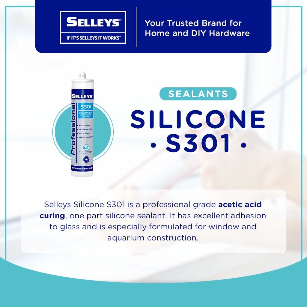 SELLEYS GENERAL PURPOSE SILICONE S301 Sealants Horme Singapore