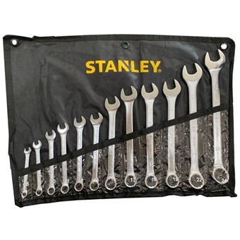 STANLEY 12PC COMBINATION SPANNER SET 6,8,10,11,12,13,16,17,18,19,22,24 STMT80943-8