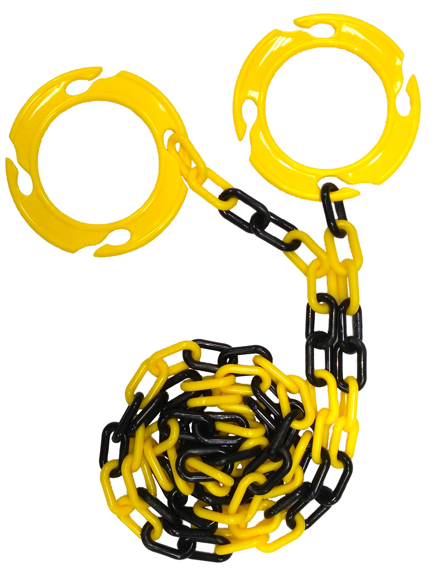 TRAF-SAFE™ UV RESISTANT PLASTIC CONE RINGS WITH 2M BLACK/YELLOW