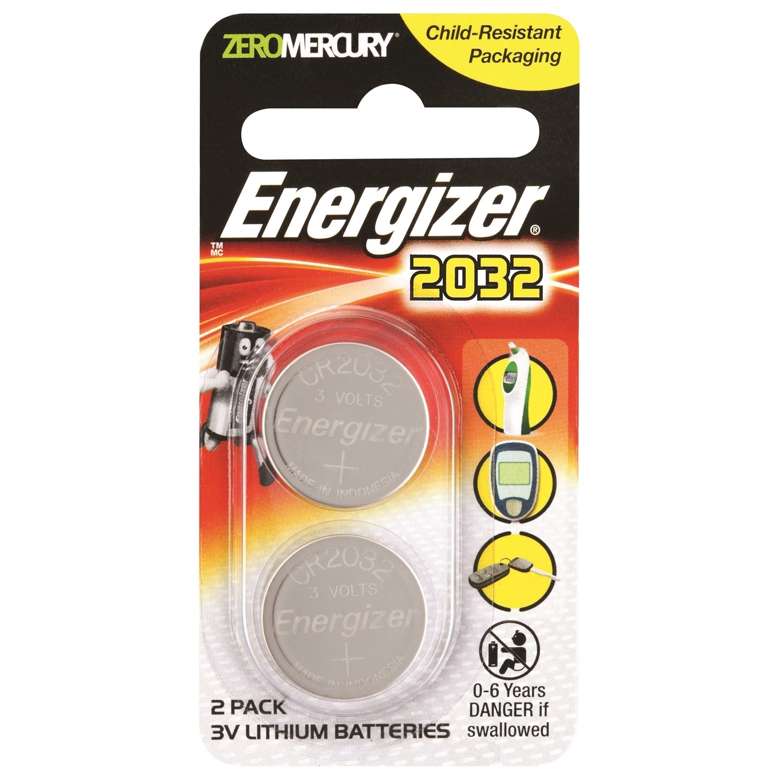 ENERGIZER LITHIUM BATTERY 3V (2032) 2PC/PACK | Batteries & Portable Power  Stations | Horme Singapore