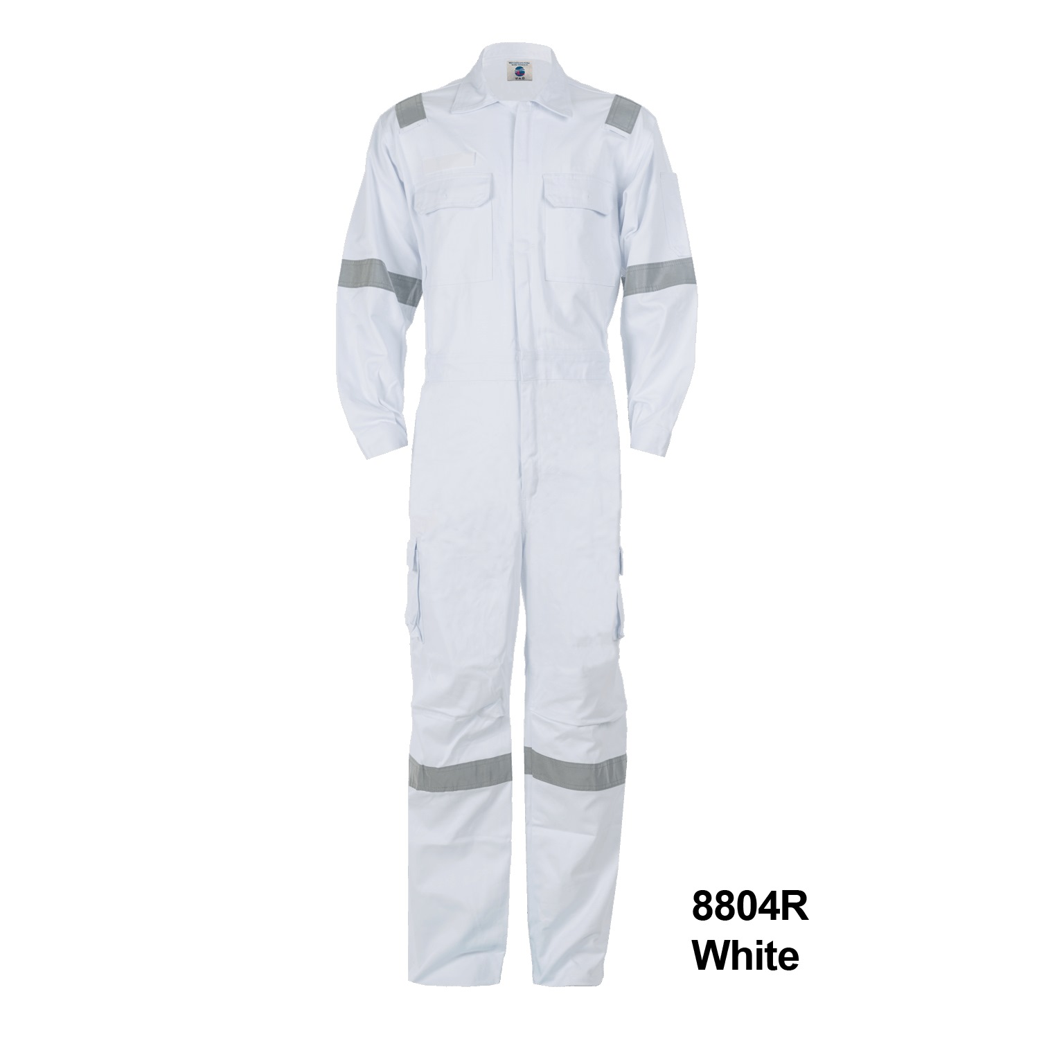 HSK HD COTTON COVERALL WITH REFLECTIVE WHITE 8804R | Protective