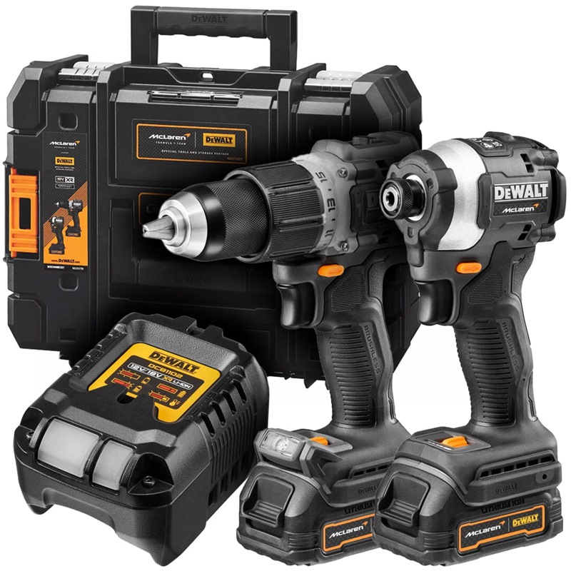 DEWALT 20V MAX MCLAREN LTD EDITION COMBO KIT 1.7AH PS X2