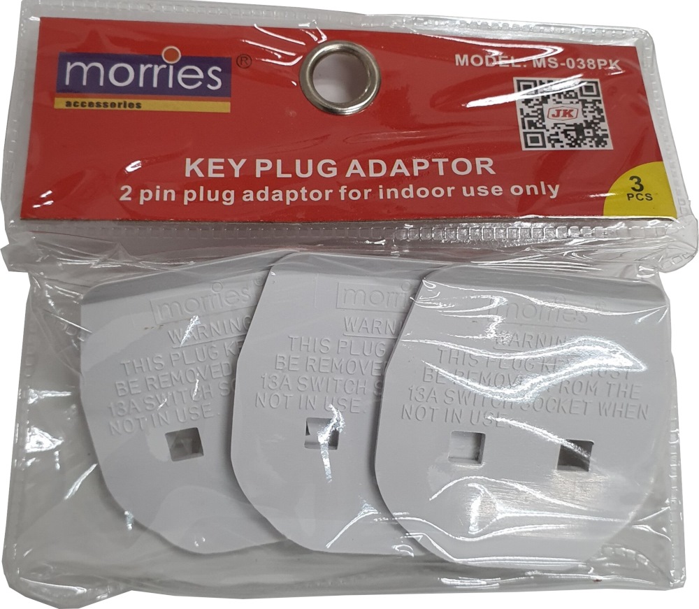 MORRIES PVC SAFETY PLUG KEY FOR 2 PIN MS038 | Electrical Accessories ...