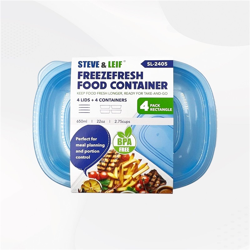 SL 4 PACK RECTANGLE STORAGE BOX 172X117X74MM 650ML | Kitchen Organisers ...