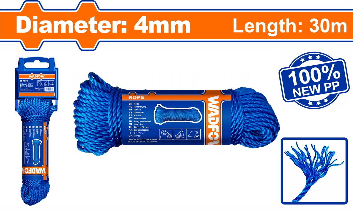 W3.8 ROPE WANTKEY exclusive 4本SET WADFOW PP MONOFILAMENT TWIST ROPE 4MMX30M WRZ1304 | Ropes & Chains