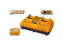 INGCO 20V LI-ION FAST INTELLIGENT DUAL PORT 4A CHARGER FCLI2034