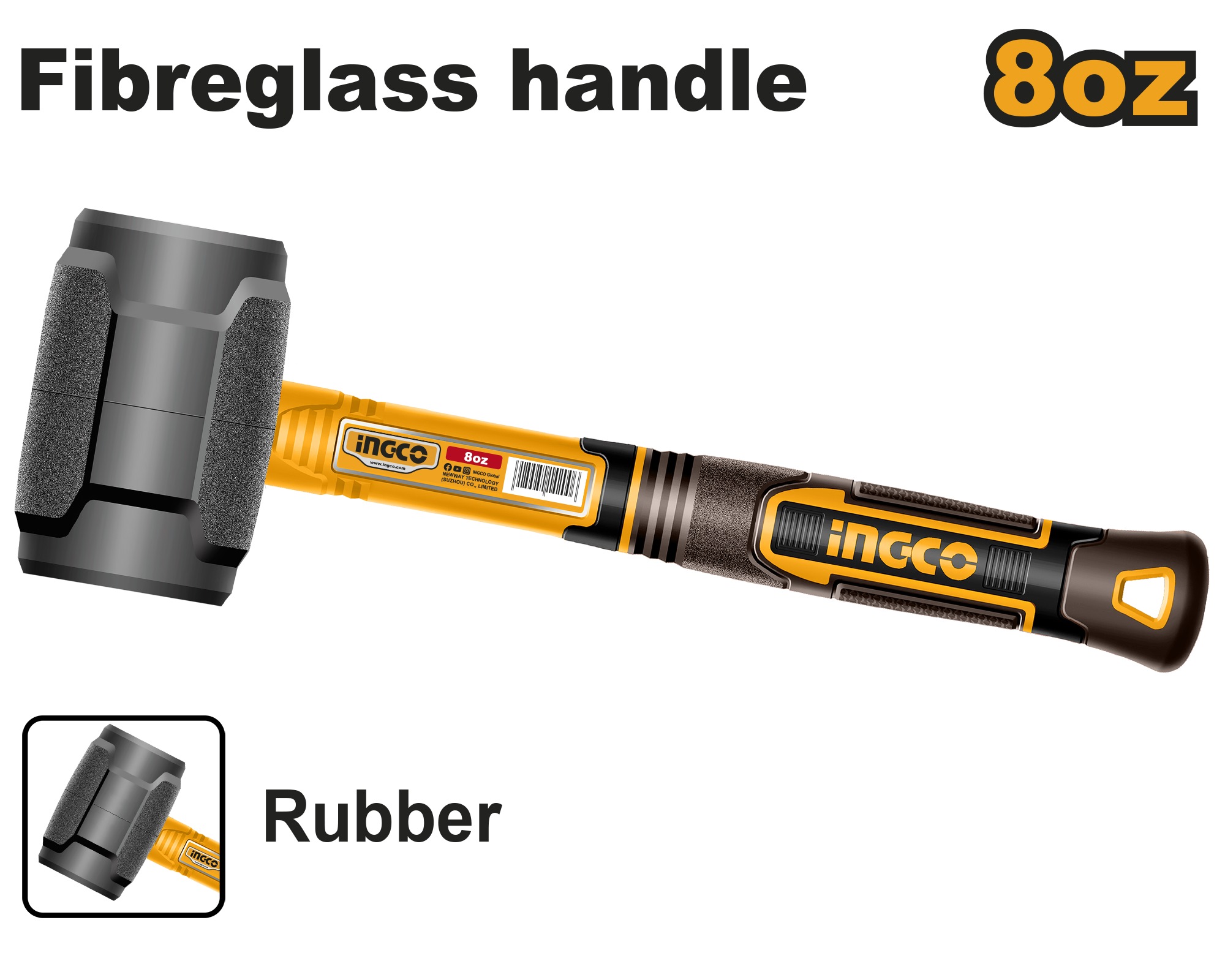 INGCO RUBBER MALLET FIBERGLASS HANDLE | Hammers, Mallets & Axes