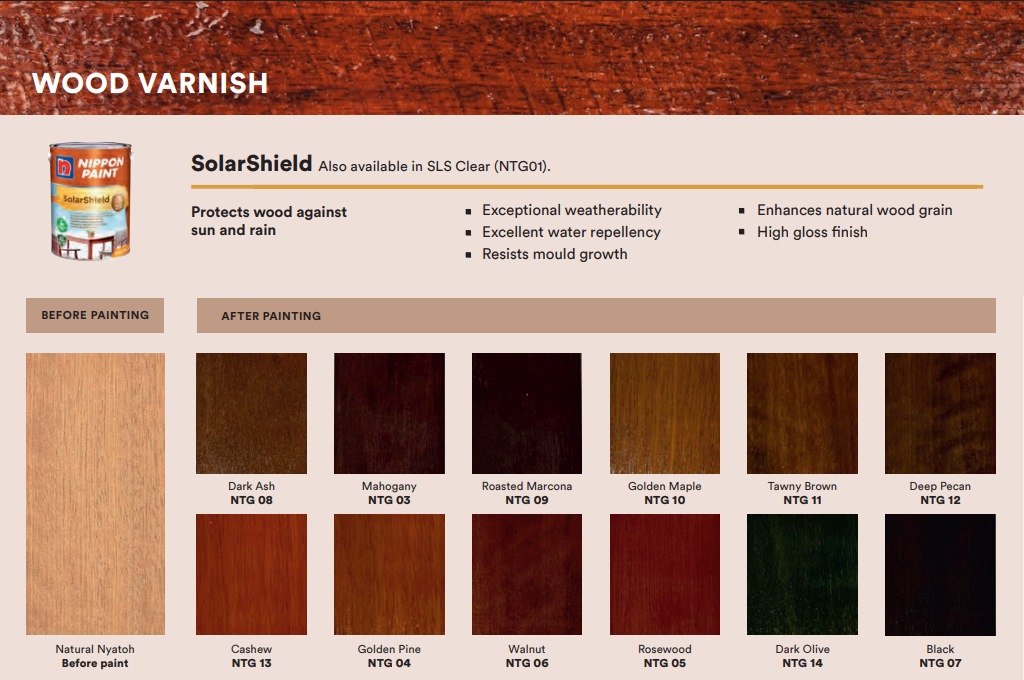 Nippon Paint Solarshield Colour Chart