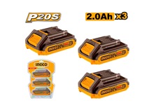 INGCO 20V 3 X 2.0AH BATTERY VALUE PACK COSLI240311